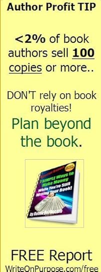author profit tip: DOn't rely on royalties WriteOnPurpose.com/free