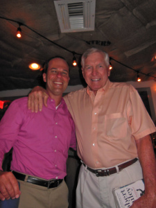 Me and Lee Roy Jordan, almost a year to the date later, at The Supper Club. 