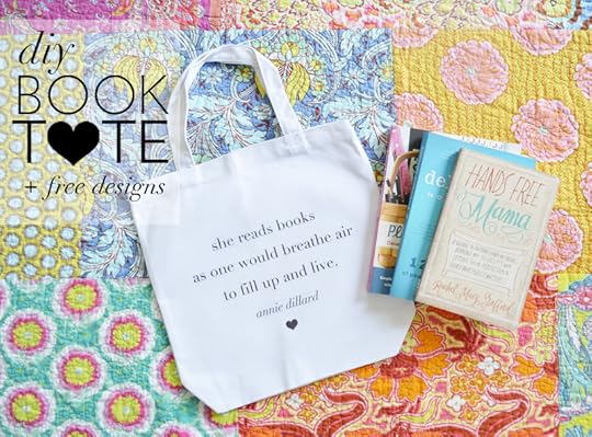 DIY Book Tote with free printable designs