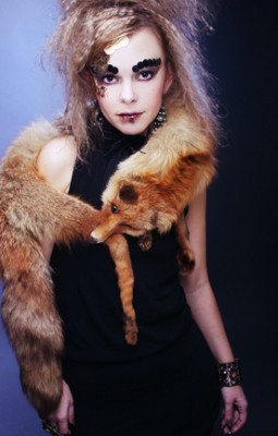Lady in furs.