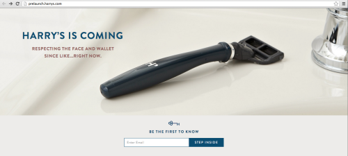 Harry's Prelaunch Microsite