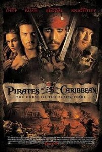 Pirates of the Caribbean poster with Johnny Depp