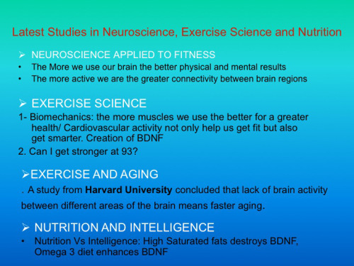 TRENDS IN EXERCISE AND NEUROSCIENCE