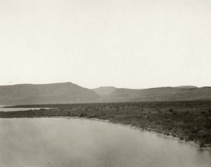 Looking across the shore of the Sea of Galilee where Magdala once stood