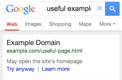 search result redirect