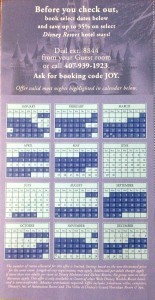 Here is a close up look at the current dates. Photo by Rebecca M. Ashley