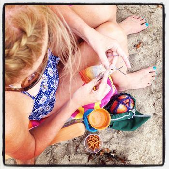Beach knitting