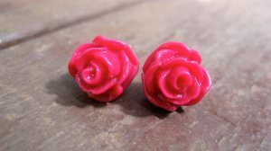 rose earrings Pine Wind