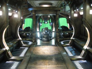Look in to the shuttle from the corridor.