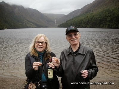 Glendalough lake with Jameson Whiskey in Wicklow area near Dublin, Ireland