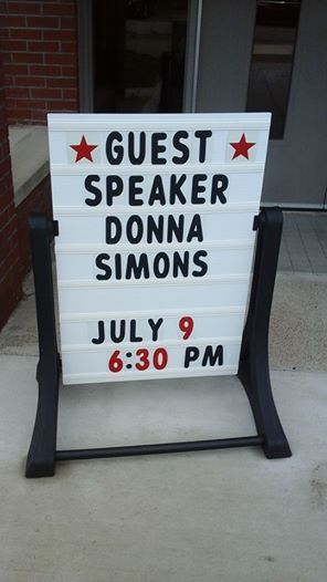 Photo: My book presentations are finally done (for now). It was great meeting people and hearing some of their stories. The Detour Public Library was very sweet to post this sign outside of their library!.