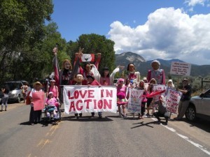 Love-In-Action Taos and CodePink Taos worked together on the Activist, Whistleblowers, and Muckrakers procession that won 