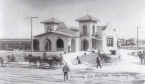 The Gulf, Colorado and Santa Fe Railroad built this depot in San Angelo in 1888.