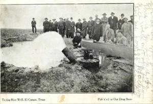 Testing an artesian well in El Campo, Texas