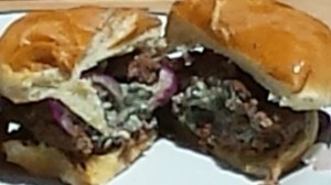 Blue-cheese burger