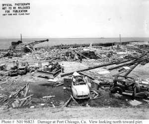 Damage at US Naval Magazine, Port Chicago from 17 July 1944 explosion (US Naval History and Heritage Command)