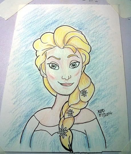 Elsa Color Penciled by Nick Davis