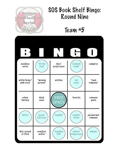 SOS book shelf bingo card
