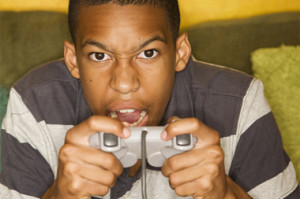 African-american Male Playing Video Games