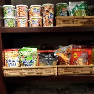 Peas and Nuts and dried squid at epcot