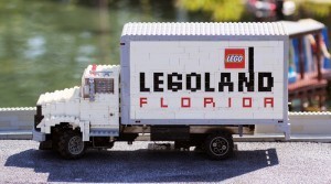 Lego-built truck welcomes you to Miniland at Legoland Florida. Photo by Thomas Cook