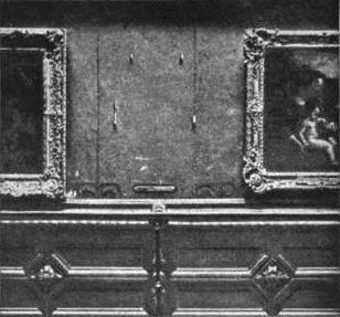 The Louvre, 1911 after the theft of the 'Mona Lisa'