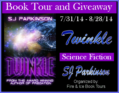 http://fireandicebooktours.wordpress.com/2014/07/16/science-fiction-book-tour-giveaway-twinkle-by-sj-parkinson-73114-82814/