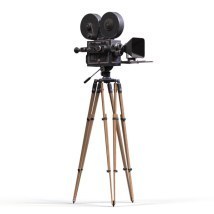 An old movie camera.