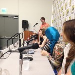 My wonderful panel-mates talking books.