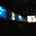 The screens in Hall H are HUGE. And wrap around the room.