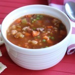 Vegetable Beef and Barley Soup - Prepare for fall and a busy school year by mixing up a pot of this delicious homemade soup, chocked full of vegetables, beef, and barley. It