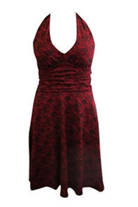 Vampire Inspied Fashion Deep Red Dress