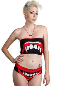 Vampire Inspired Fashion Panties and Bra