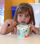 Are you sure this is frozen yogurt, Papa? It tastes like ice cream.