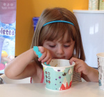 There are more M&Ms and chocolate chips in here than frozen yogurt - yum.