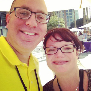 The husband, with his non-fiber smile, and me out in that wonderful sun. 