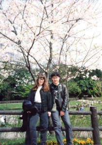 Loren & Mason in Japan in the spring.