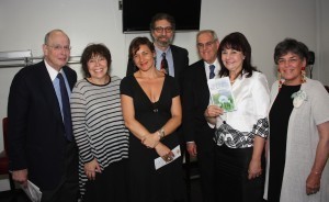 L to R: Steve & Liz Alderman, Jen Chapin, Art Fischman, Stewart Ain, Meryl Ain, Eileen Belmont