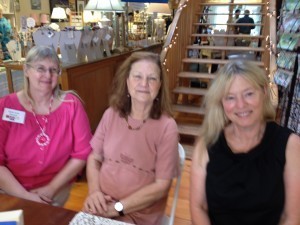 Dorothy, who is much more glam than this photo suggests, allowed out to play with Kate Flora and Kaitlyn Dunnett