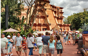 Enter the Aztec style pyramid to tour Mexico and leave the Florida heat behind.