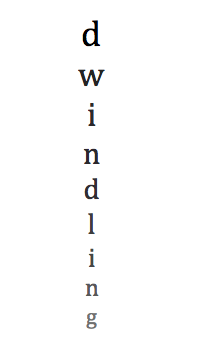 dwindling fade