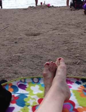 Min strand, mina fötter.