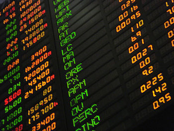 English: Phillippine stock market board