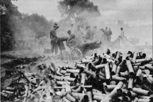 US artillery at Myitkyina, Burma.