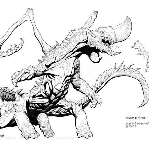 Frank Cho ghost dog World of Payne concept art
