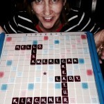 Lynn made me a Scrabble board! I feel like Jon Stewart's fiance when he conspired with Will Shortz to ask her to marry him through the crossword!