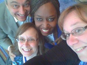 Selfie (photo courtesy Ann Margaret Lewis) with Immaculee, Alan Napleton and myself