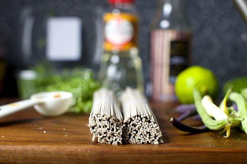 buckwheat noodle bundles