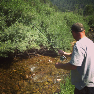 Rob fights a nice Cutty in a fun little creek. 