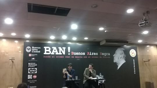 Enzo Maqueira (izquierda) y yo durante la presentación en el marco del BAN!